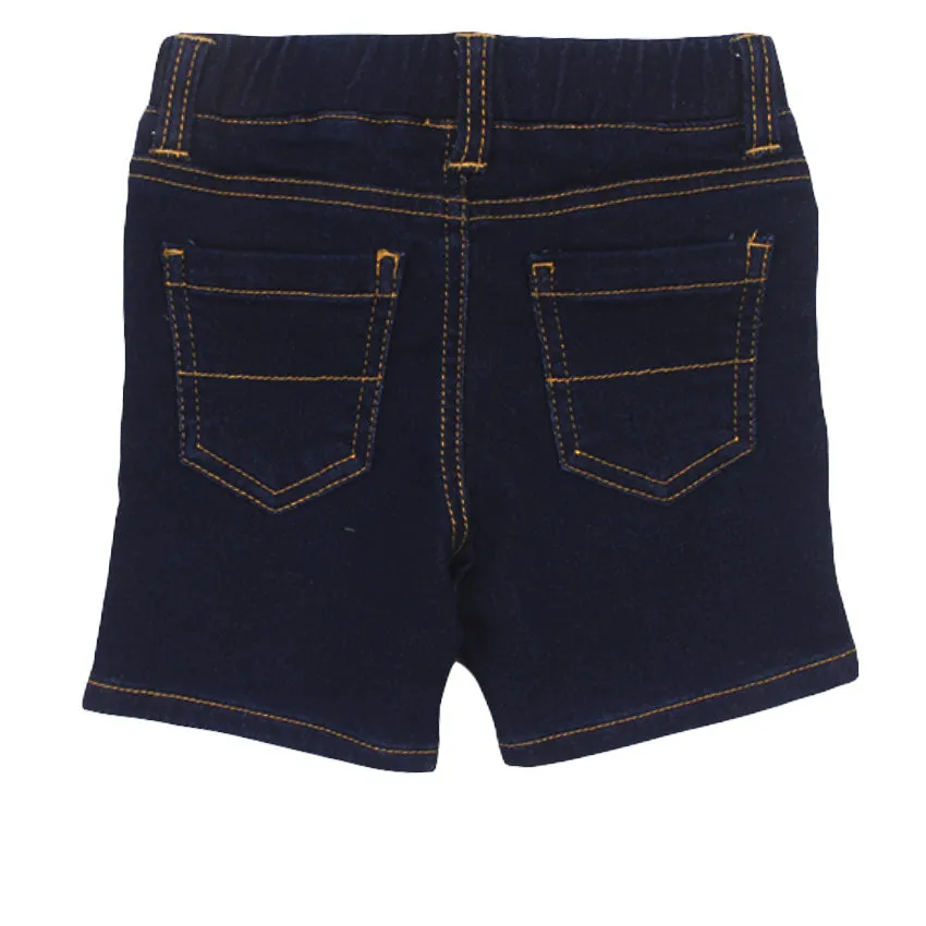 REDTAG Boy's Darkwash Shorts