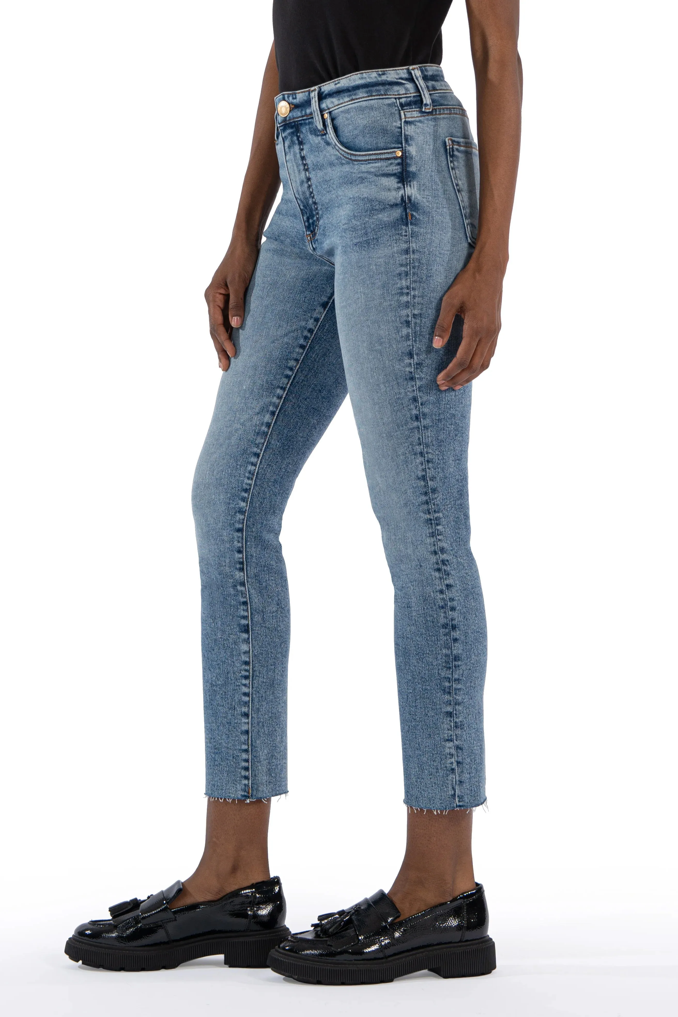 Reese High Rise Fab Ab Ankle Straight Leg