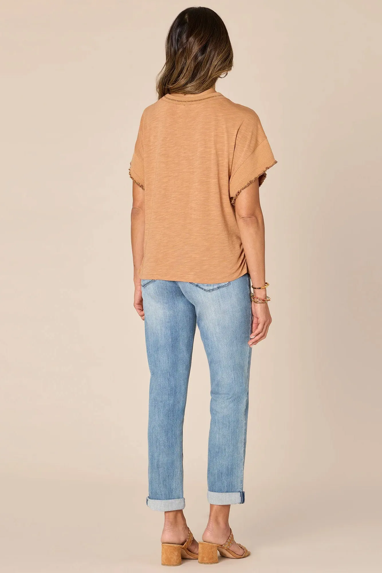 Round Neck Woven Top