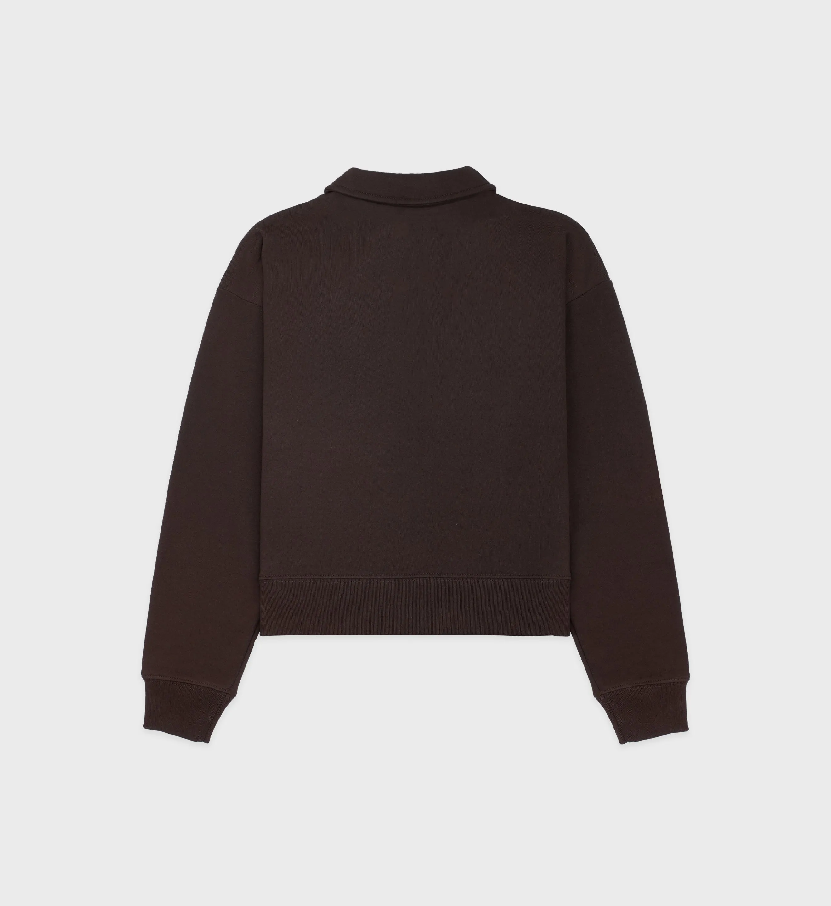 Serif Logo Embroidered Polo - Chocolate