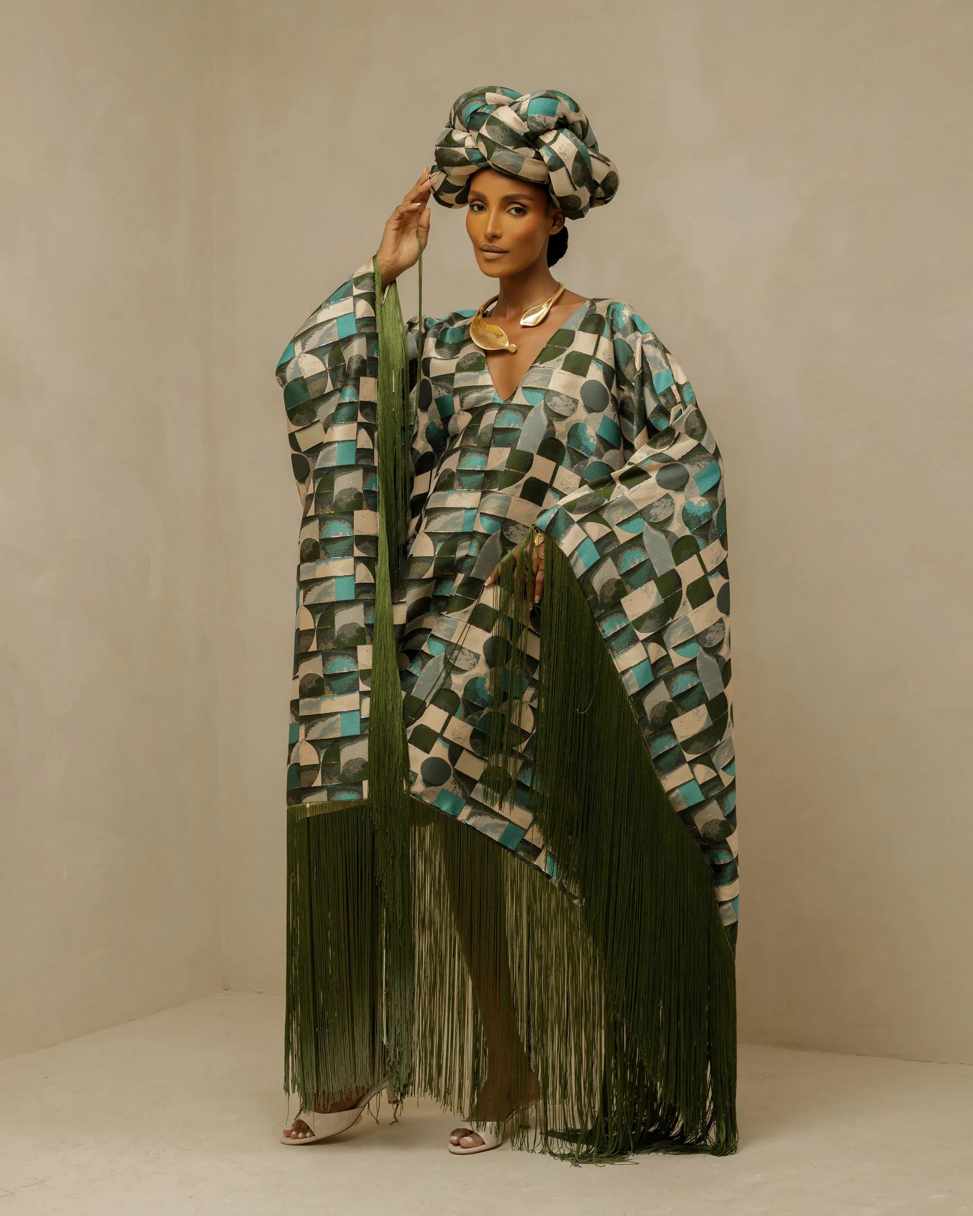 SIGNATURE KAFTAN JACQUARD