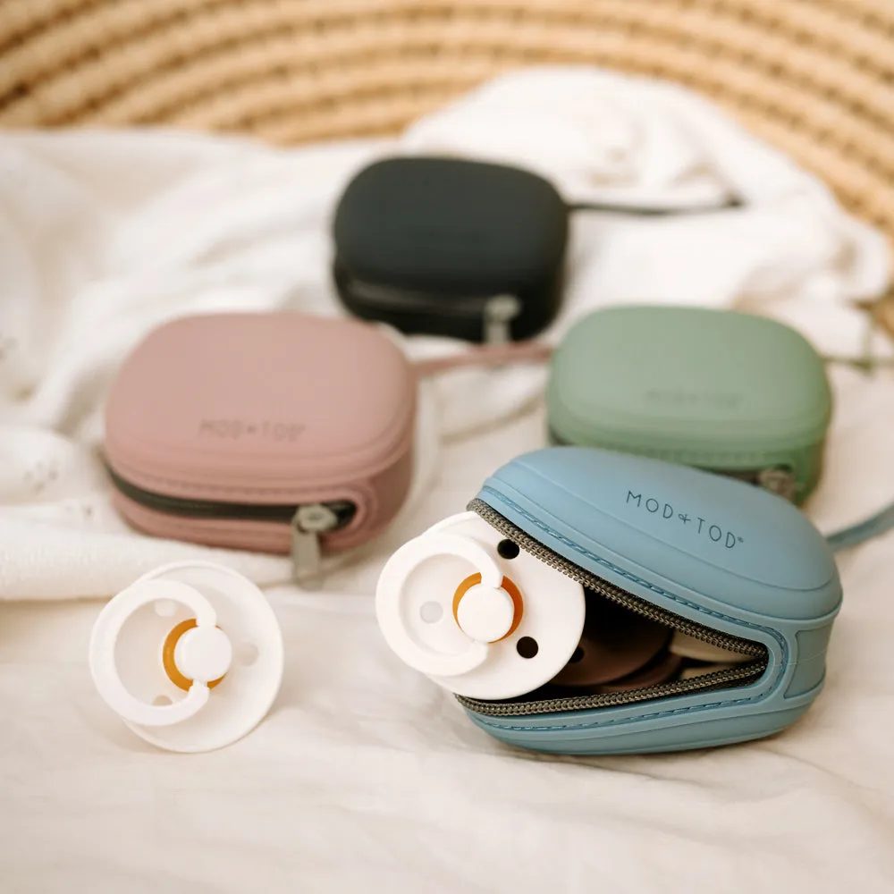 Silicone Pacifier Case | Dusty Blue (New Design!)