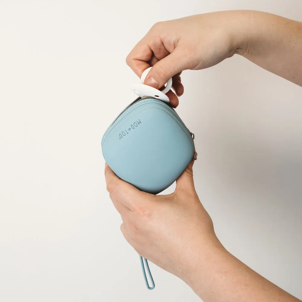 Silicone Pacifier Case | Dusty Blue (New Design!)