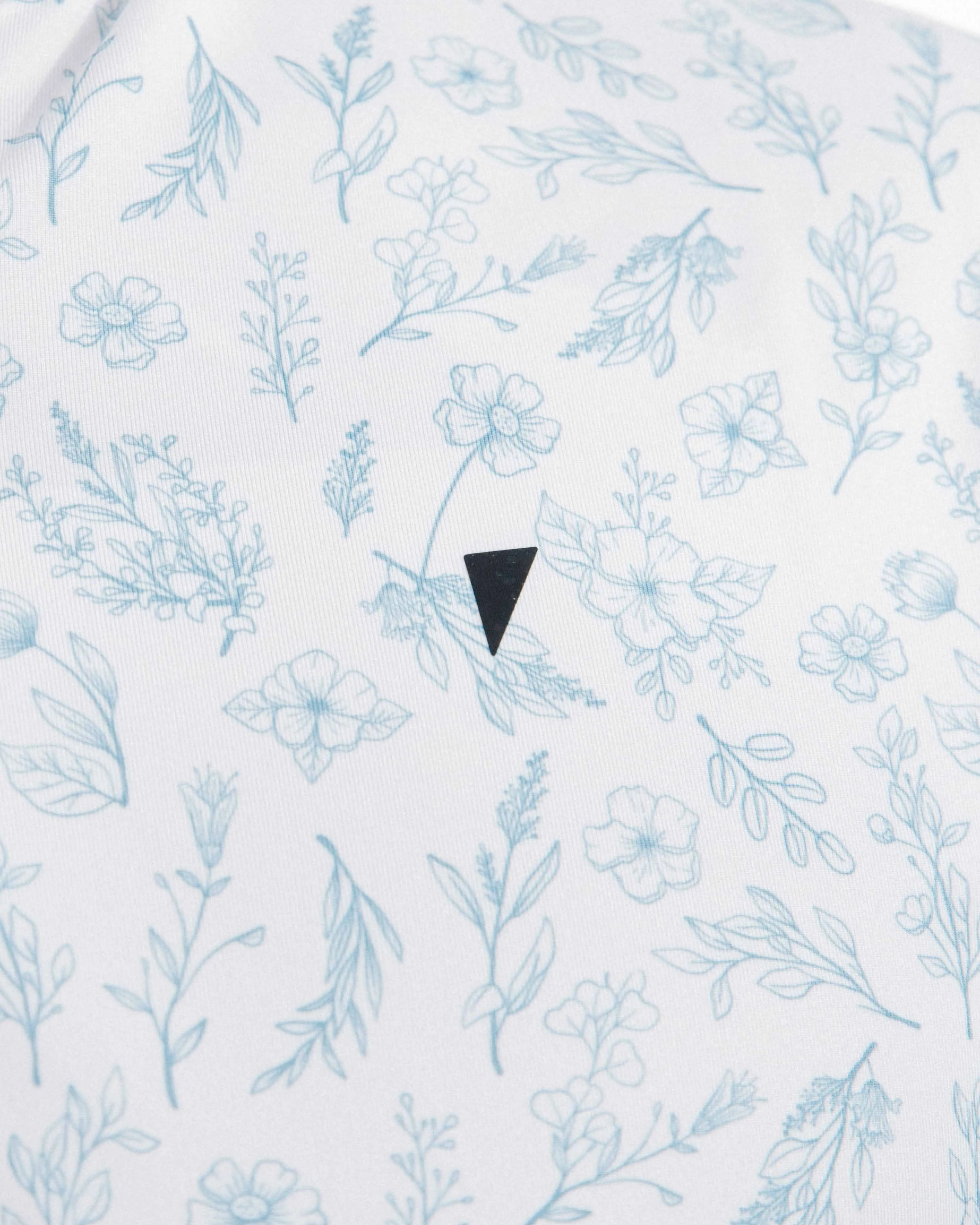 Slate Floral Blade Collar Polo