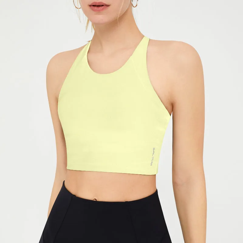 Strappy Cross Back Longline Tank Top