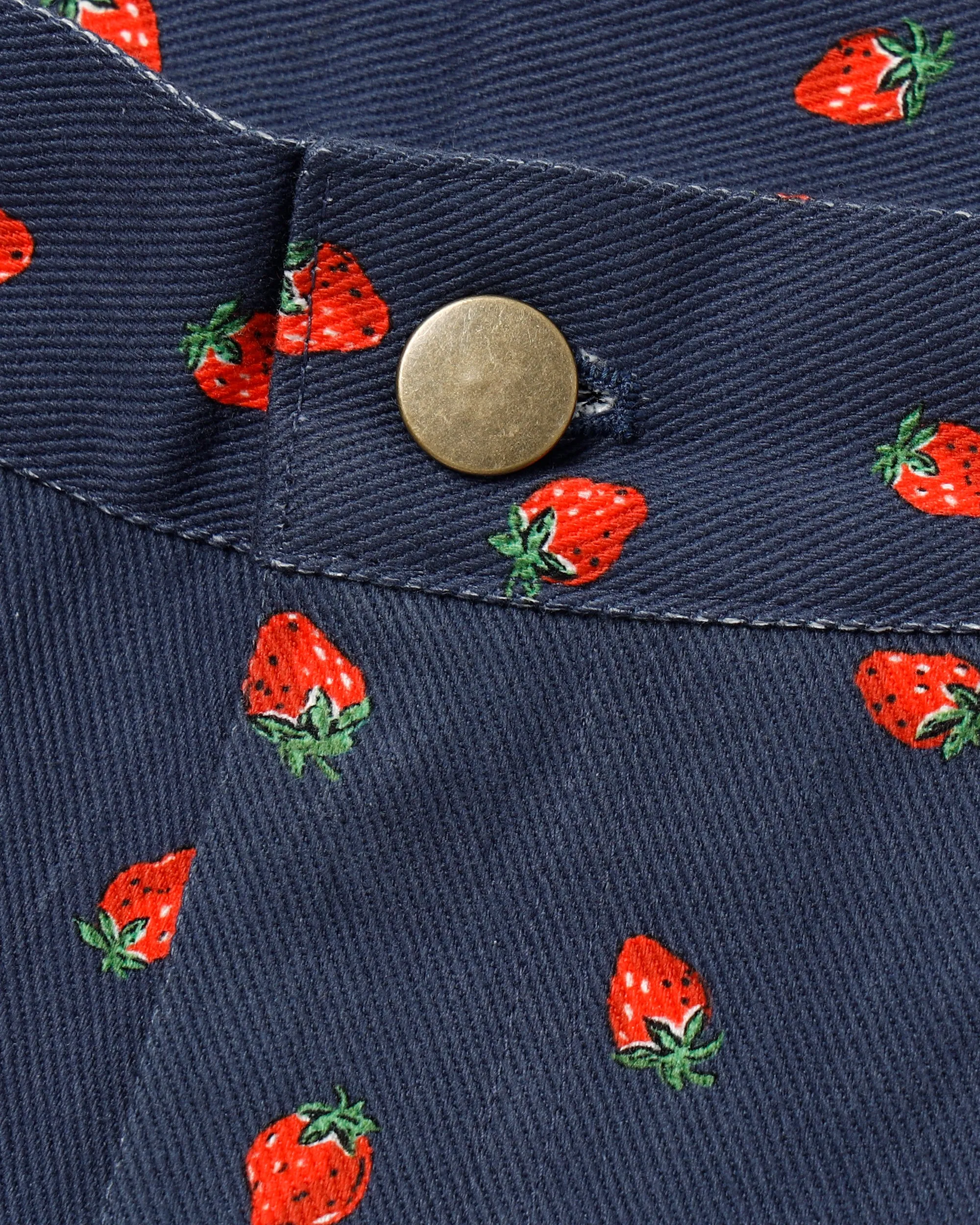 Strawberry denim pants (Navy)
