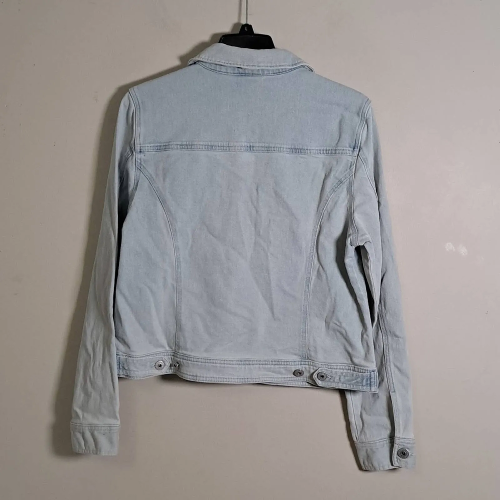 Style & Co Classic Denim Jacket Large Tropic Blue