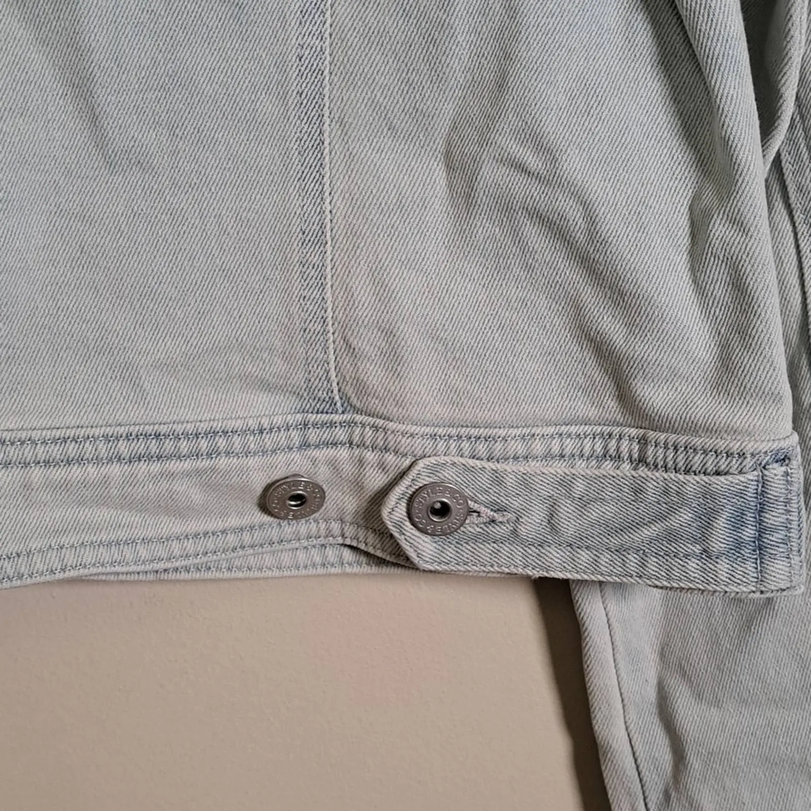 Style & Co Classic Denim Jacket Large Tropic Blue