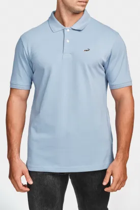 Supima Polo Slim Fit HS T-Shirt Blue - Blue Yonder