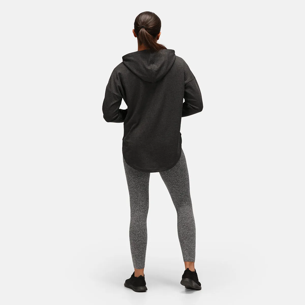 TKB Charcoal Curved Hem Hoodie