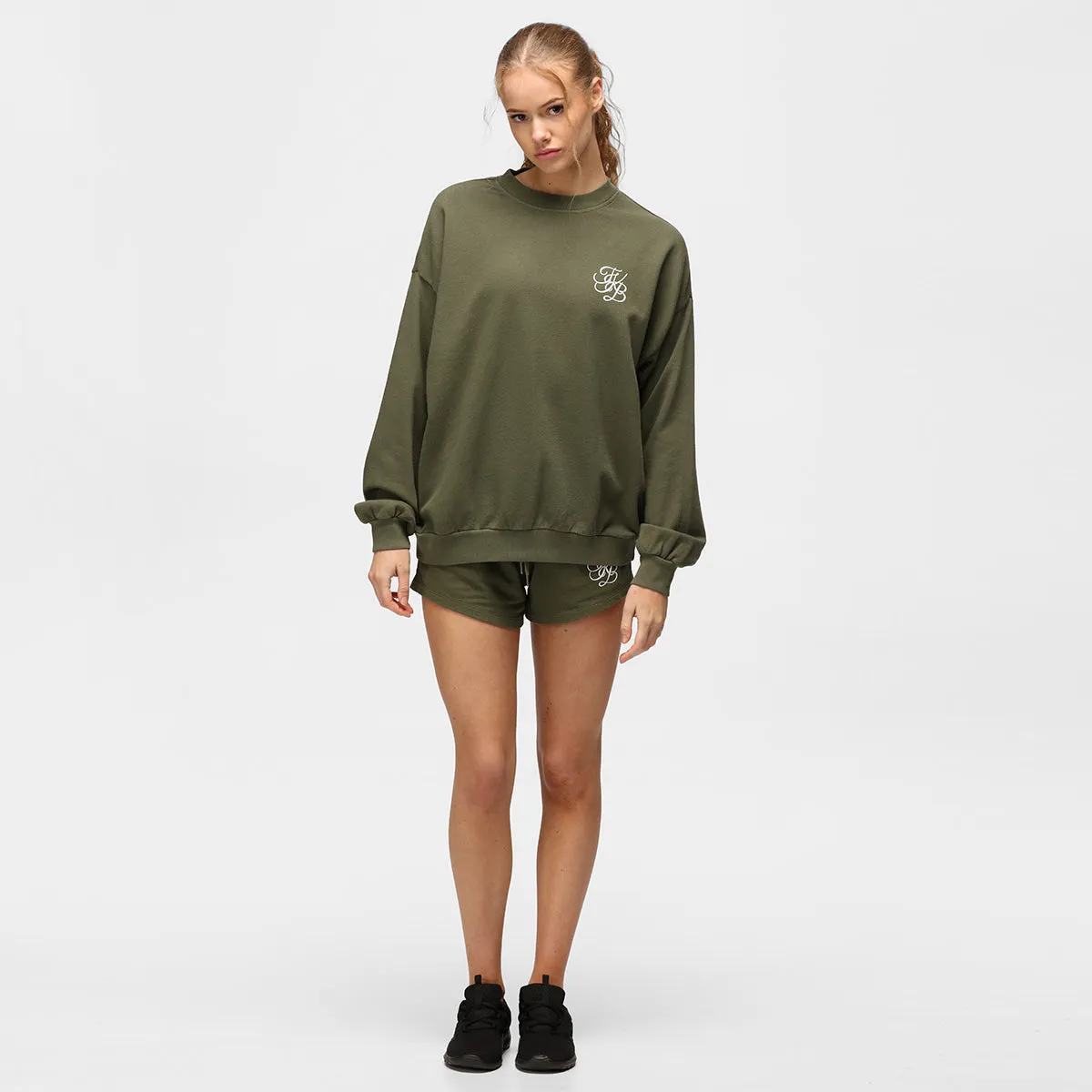 TKB Khaki Ladies Terry Shorts