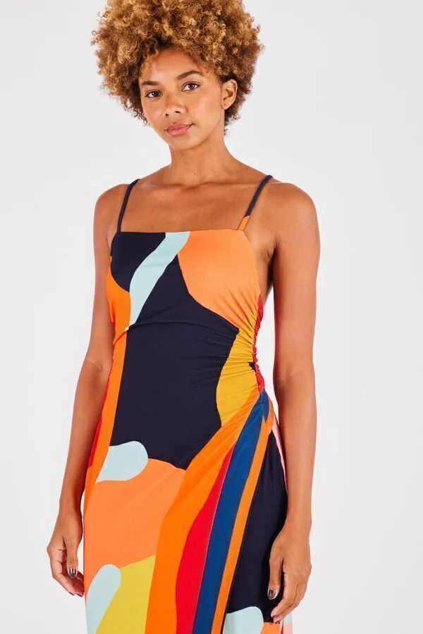 vestido farm midi costela de cor 324704