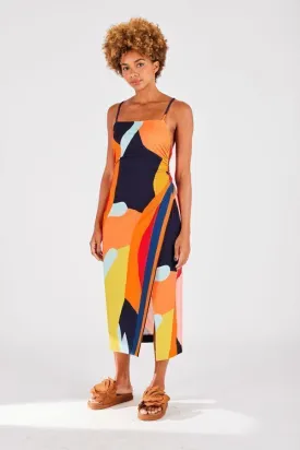 vestido farm midi costela de cor 324704