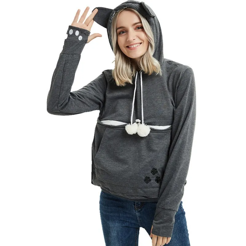 Warm Hoodies with Pet Cuddle Pouch