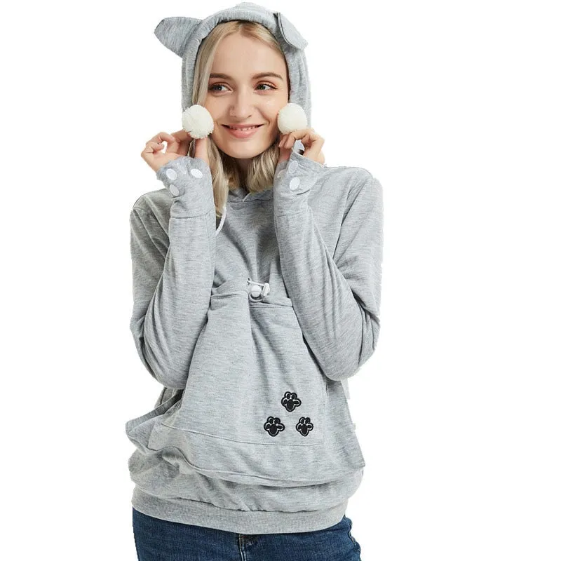 Warm Hoodies with Pet Cuddle Pouch