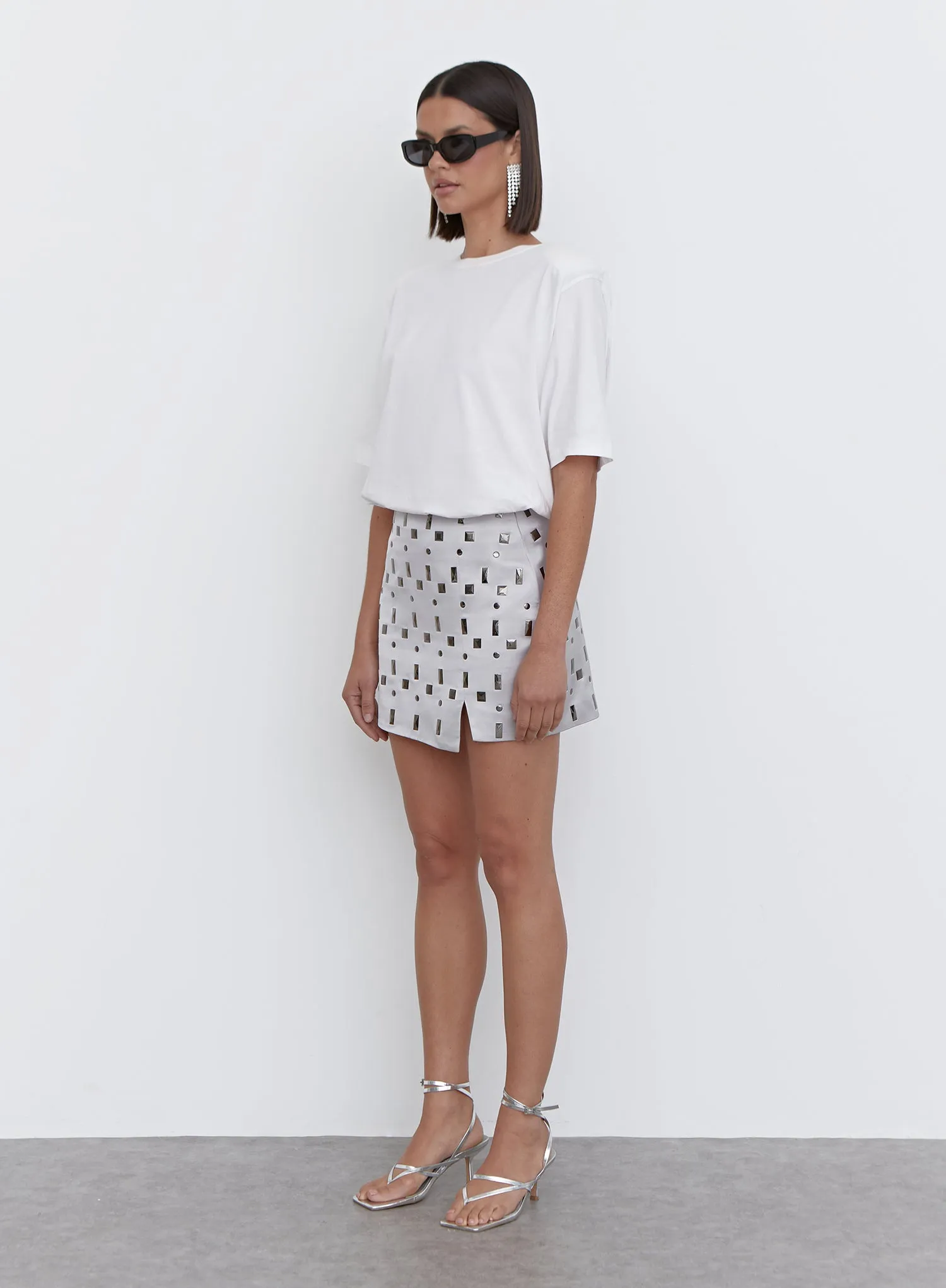 White Padded T Shirt - New York