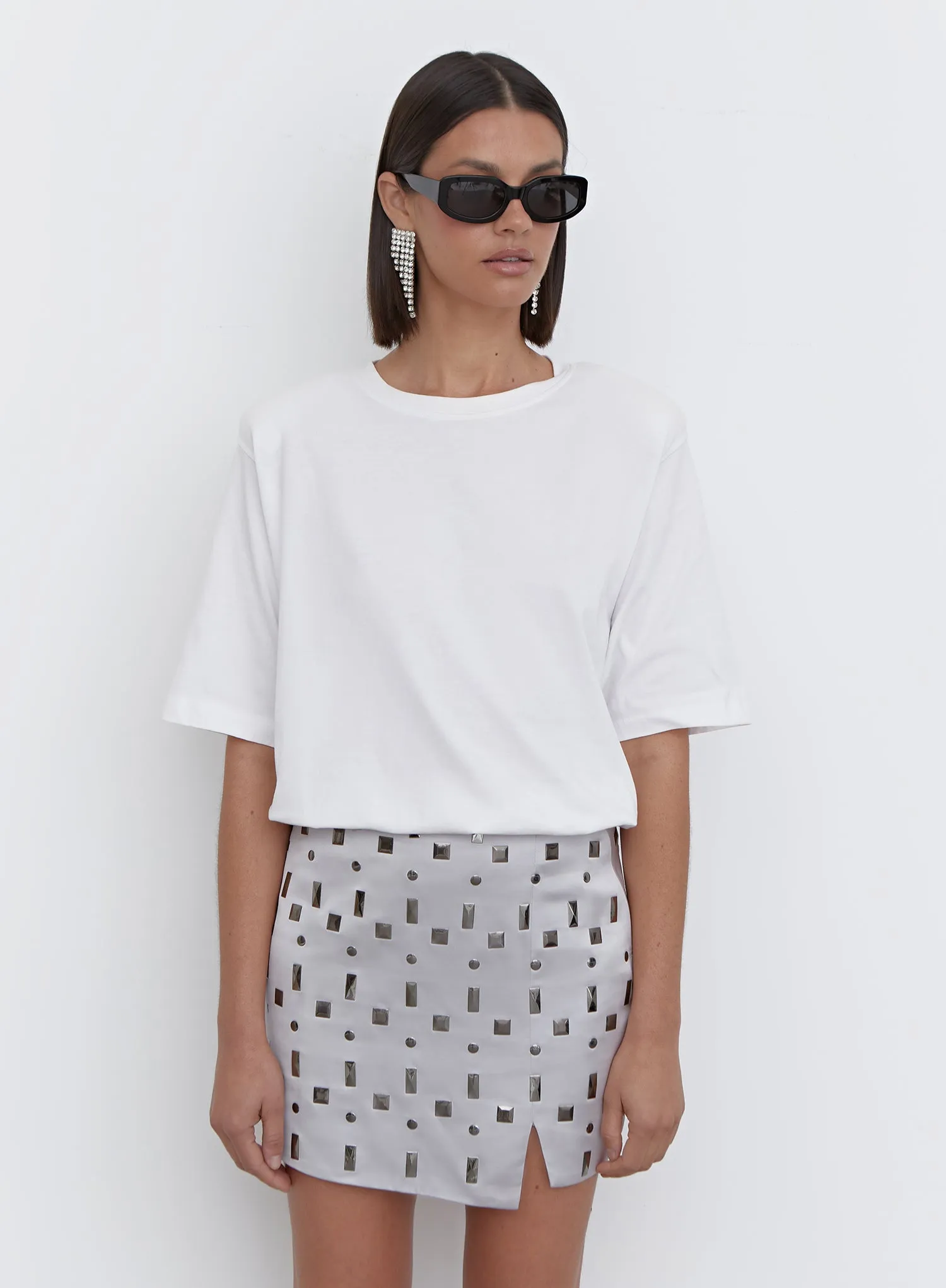 White Padded T Shirt - New York