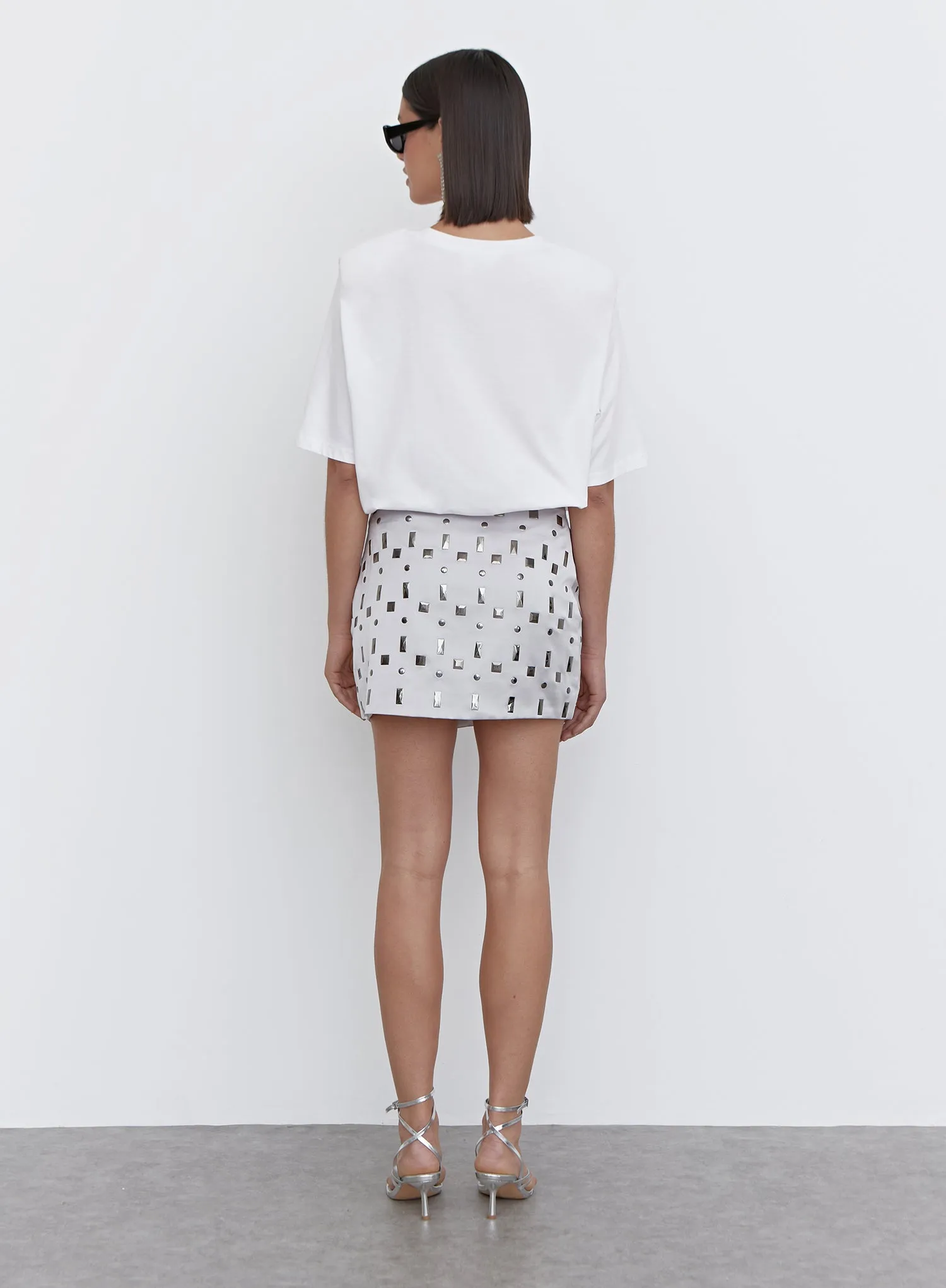 White Padded T Shirt - New York