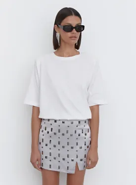 White Padded T Shirt - New York