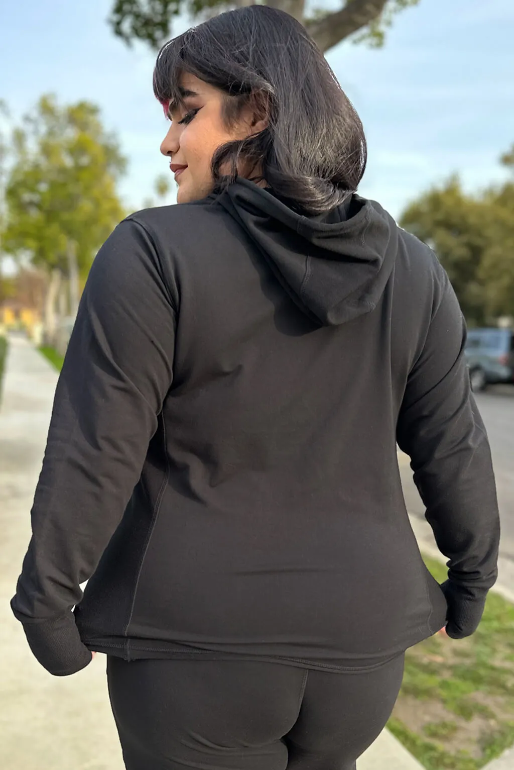 Zip Up Thumbhole Hoodie